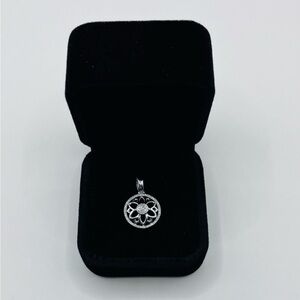 9K White Gold 0.20 CT Natural Diamond Round Pendant